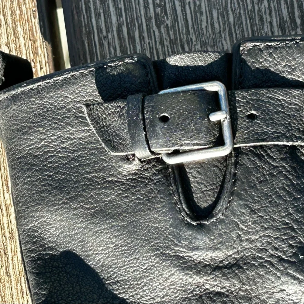 Cole Haan Hemlock W00198 Black Leather Buckle Boot Size 7.5 - Picture 3 of 15